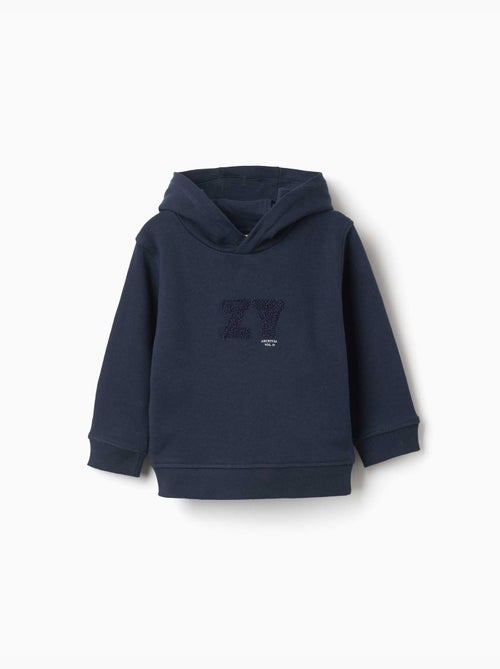 Sweat à capuche avec broderie en bouclettes ZY - Kiabi Sweat à capuche avec broderie en bouclettes ZY - Kiabi