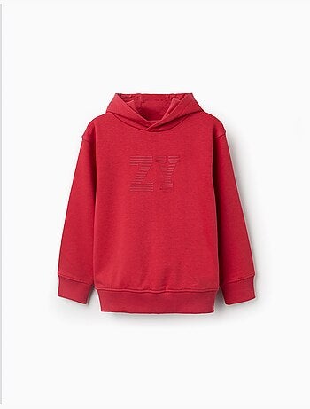 Sweat à capuche avec imprimé en relief ZY