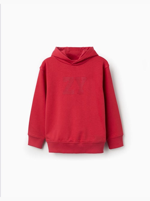 Sweat à capuche avec imprimé en relief zy - Kiabi Sweat à capuche avec imprimé en relief zy - Kiabi