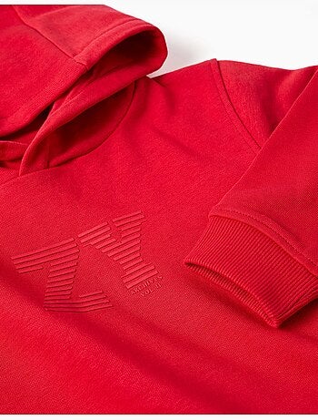 Sweat à capuche avec imprimé en relief ZY