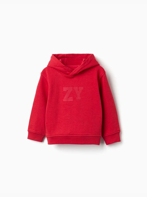 Sweat à capuche avec imprimé en relief ZY - Kiabi Sweat à capuche avec imprimé en relief ZY - Kiabi