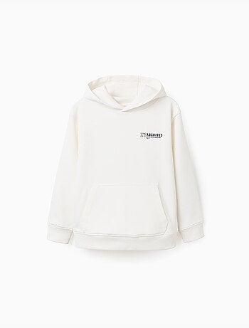 Sweat à capuche avec imprimé et poche à l'avant