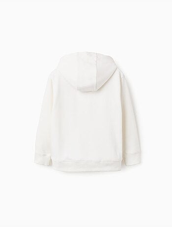 Sweat à capuche avec imprimé et poche à l'avant