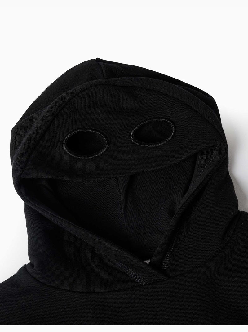 Sweat à capuche avec imprimé qui brille dans le noir Noir Noir - Kiabi