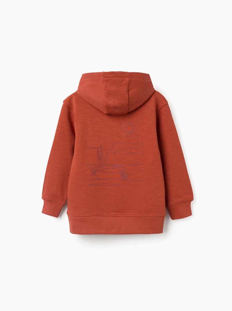 Sweat à capuche avec imprimés Work of Art Orange - Kiabi