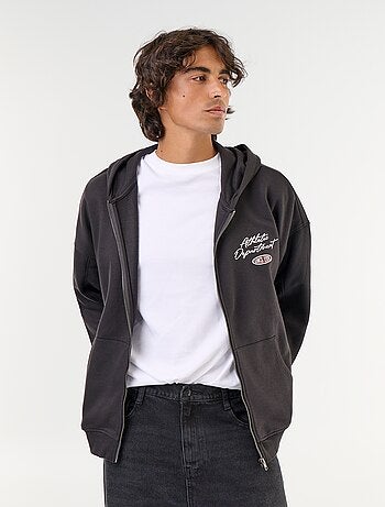 Sweat à capuche avec inscription recto verso