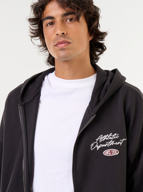 Sweat à capuche avec inscription recto verso - Kiabi Sweat à capuche avec inscription recto verso - Kiabi