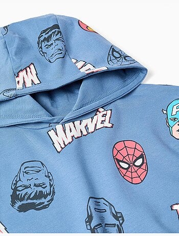 Sweat à capuche avec motif super-héros Marvel