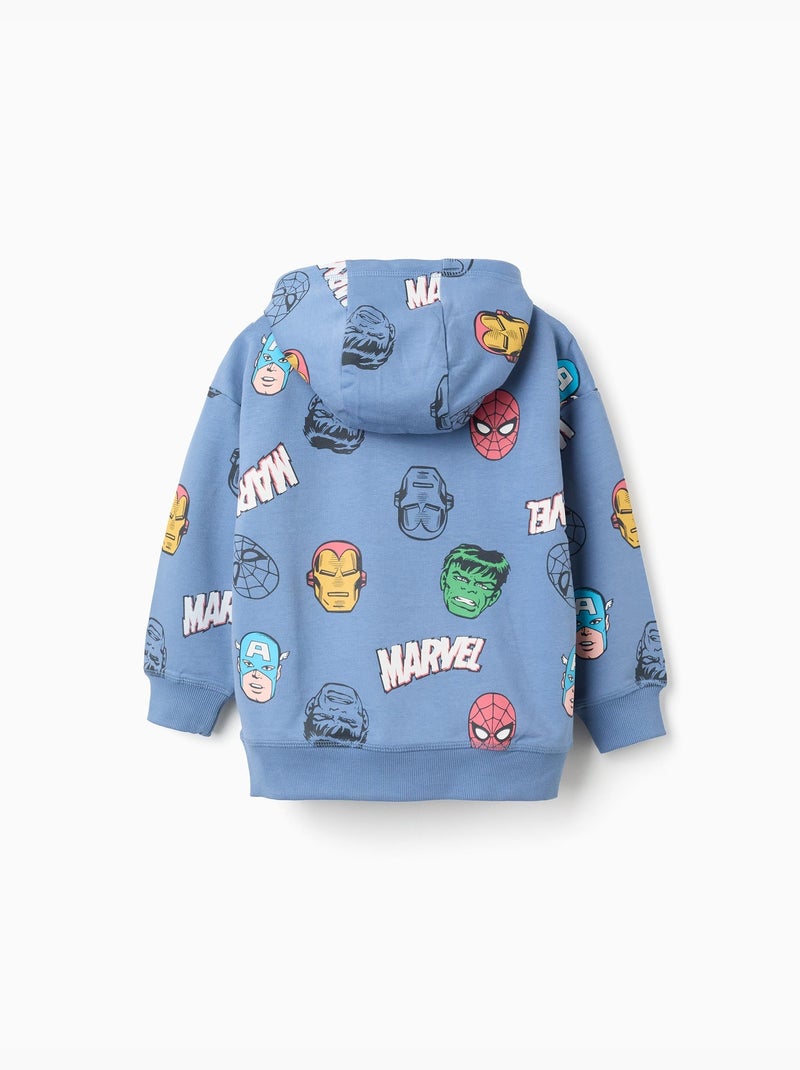 Sweat à capuche avec motif super-héros Marvel Bleu Bleu - Kiabi