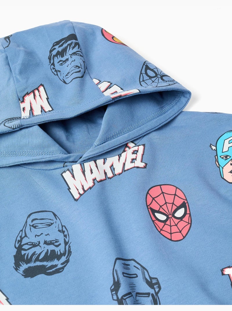 Sweat à capuche avec motif super-héros Marvel Bleu Bleu - Kiabi