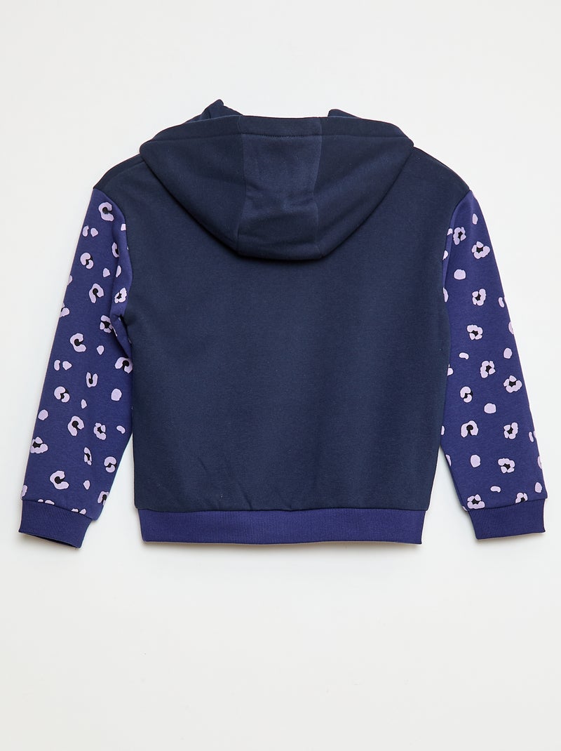 Sweat à capuche avec motifs Bleu - Kiabi
