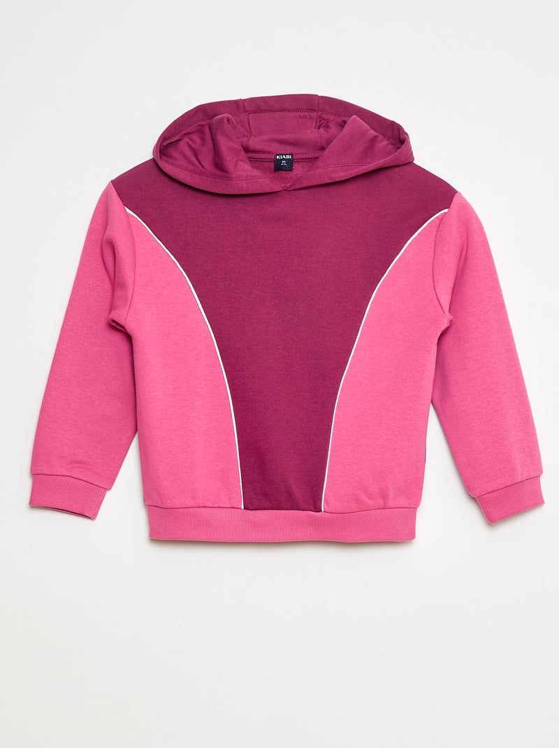 Sweat à capuche avec motifs Rose - Kiabi