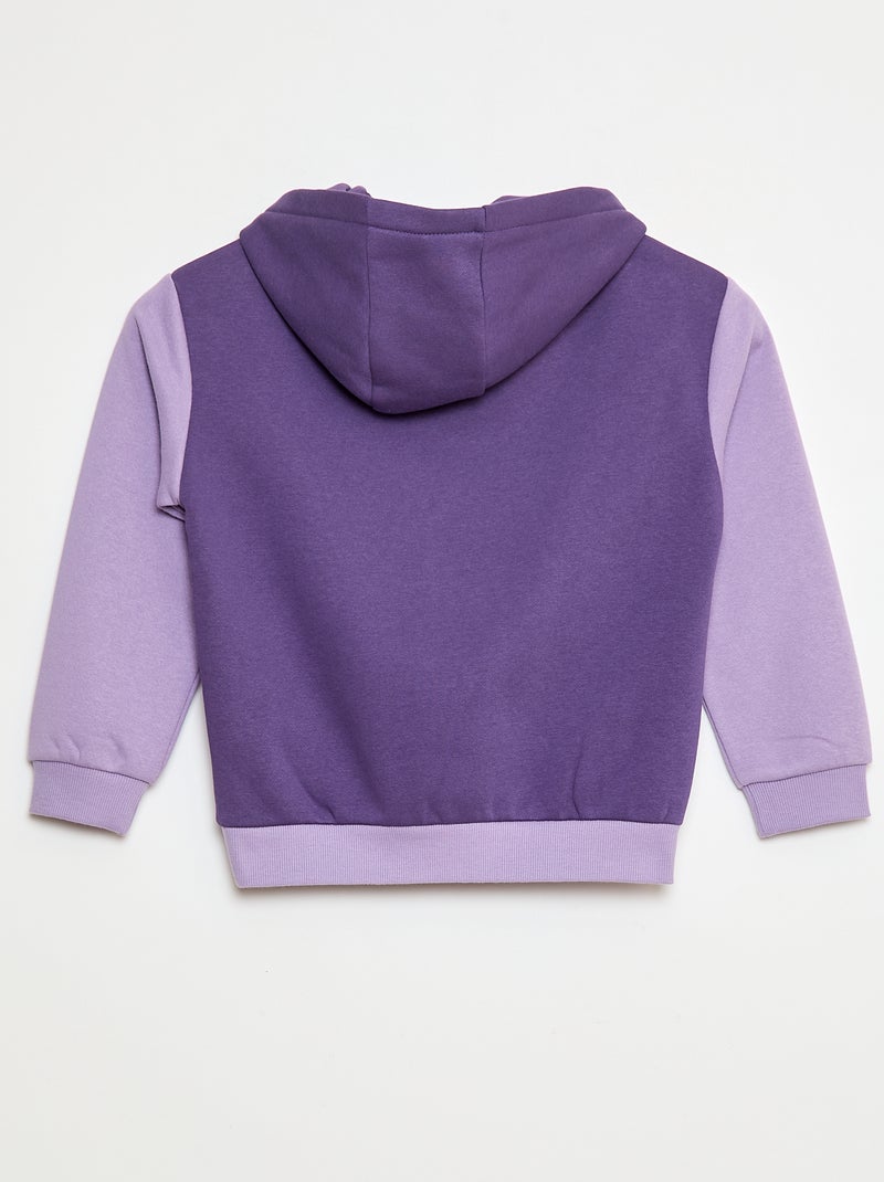 Sweat à capuche avec motifs Violet - Kiabi