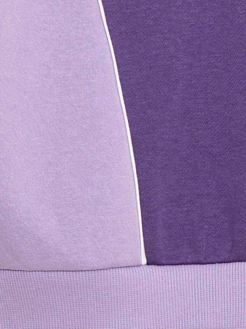 Sweat à capuche avec motifs Violet - Kiabi