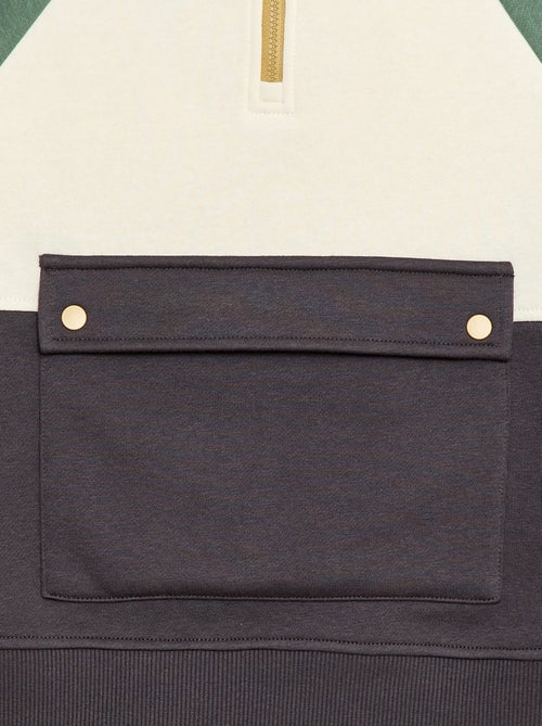 Sweat à capuche avec poche à rabat - So Easy - Kiabi