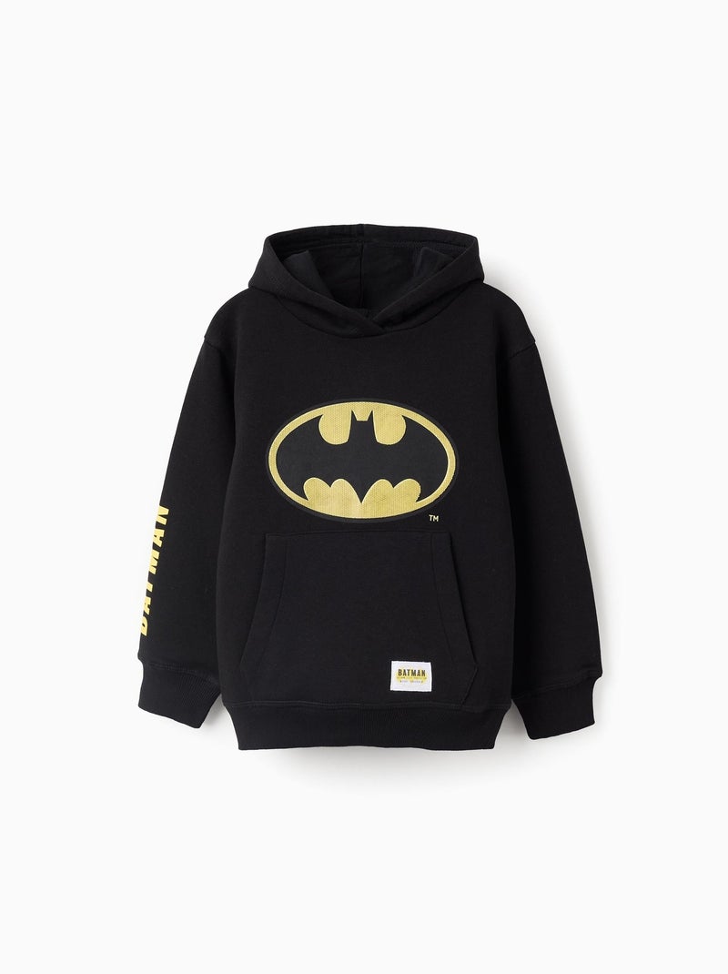 Sweat à Capuche avec Poche Kangourou Batman Noir - Kiabi
