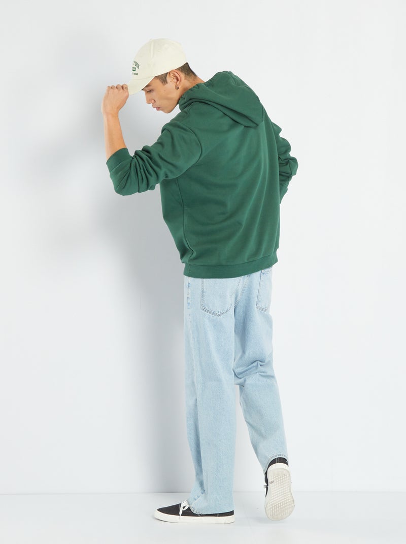 Sweat à capuche avec poche kangourou Vert sapin - Kiabi