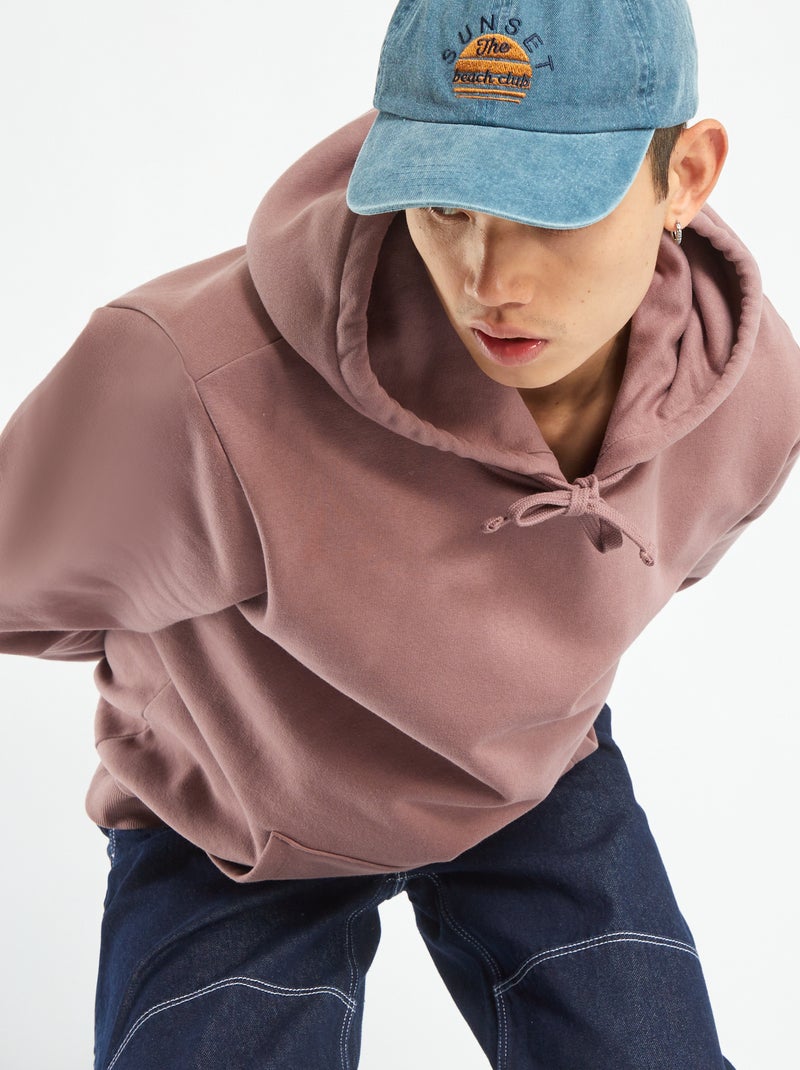 Sweat à capuche avec poche kangourou Violet - Kiabi