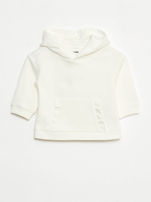 Sweat à capuche avec poche kangourou volantée - Kiabi Sweat à capuche avec poche kangourou volantée - Kiabi