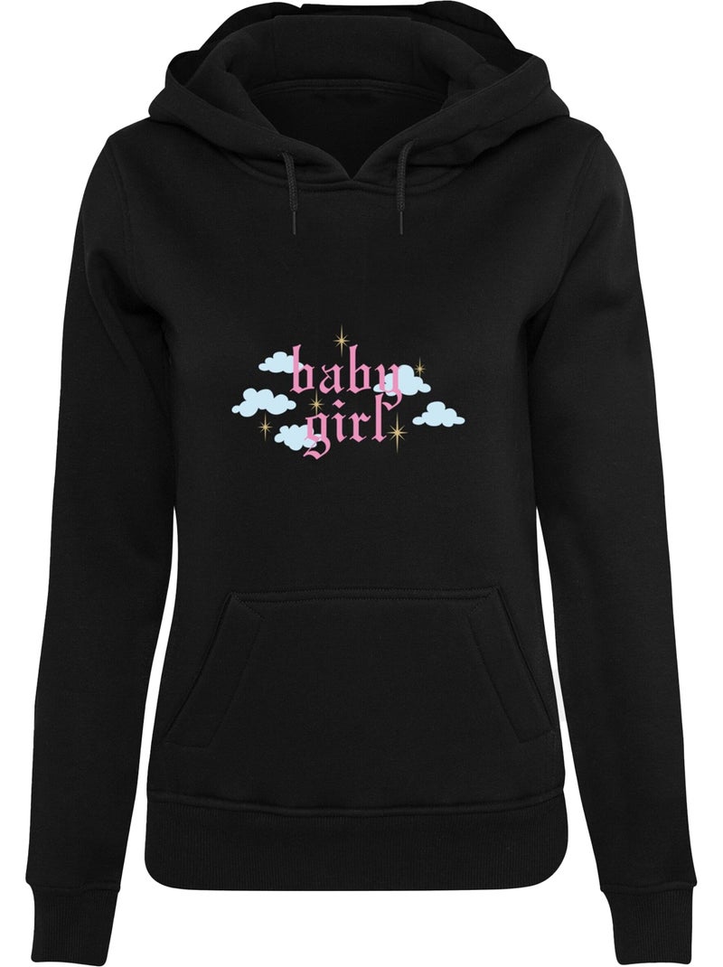Sweat à capuche baby girl - miss tee Noir - Kiabi