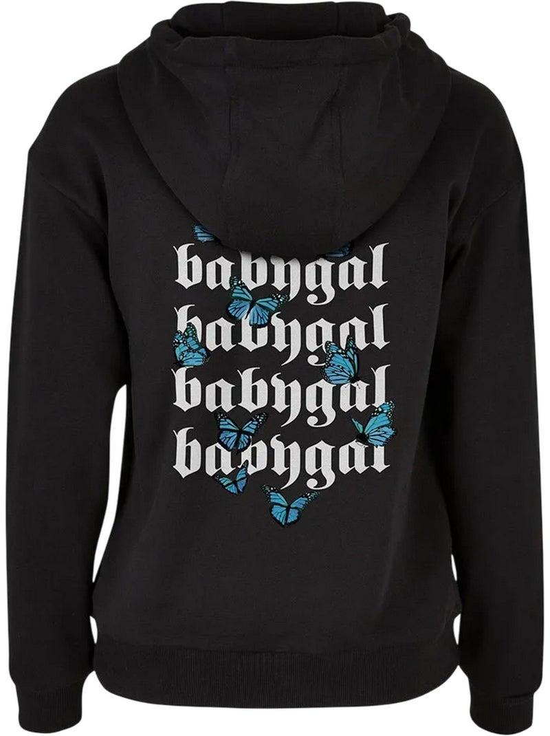 Sweat à capuche babygal - miss tee Noir - Kiabi