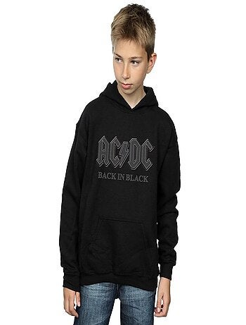 Sweat à capuche back in black - ac/dc