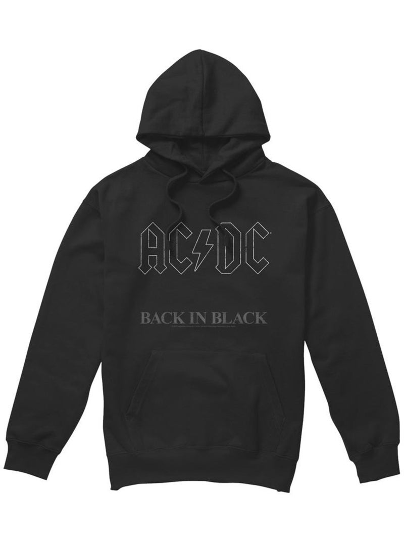 Sweat à capuche back in black - ac/dc Noir - Kiabi