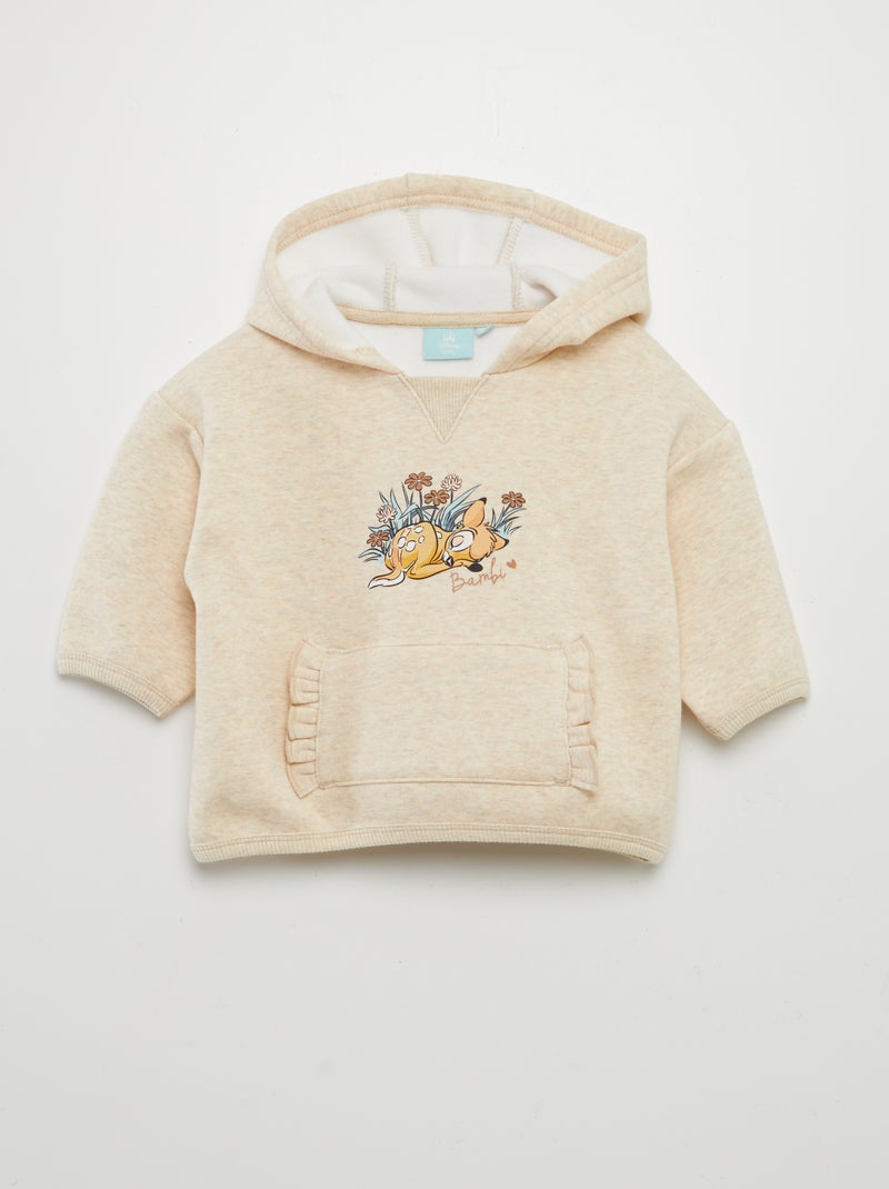 Sweat à capuche 'Bambi' Beige - Kiabi