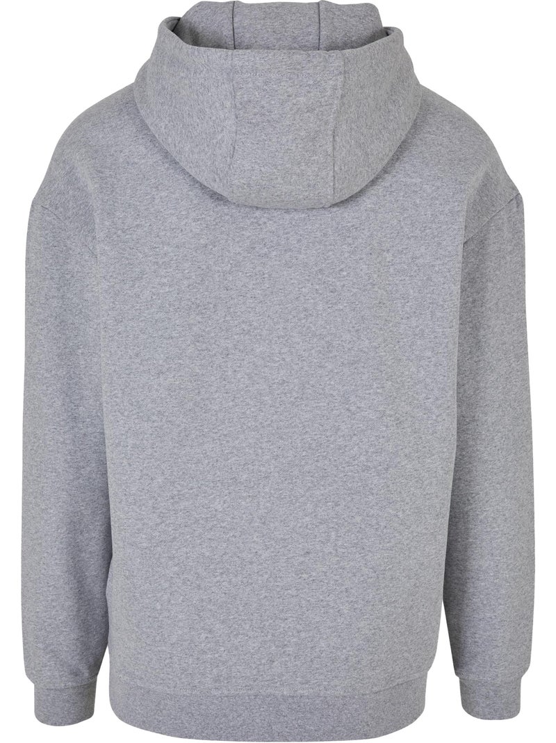 Sweat à capuche basic - build your brand Gris chiné - Kiabi