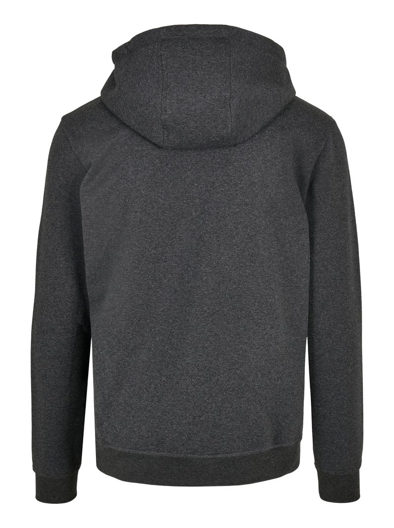 Sweat à capuche basic - build your brand Gris Noir - Kiabi