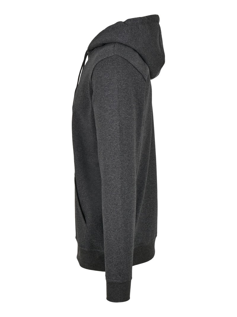 Sweat à capuche basic - build your brand Gris Noir - Kiabi