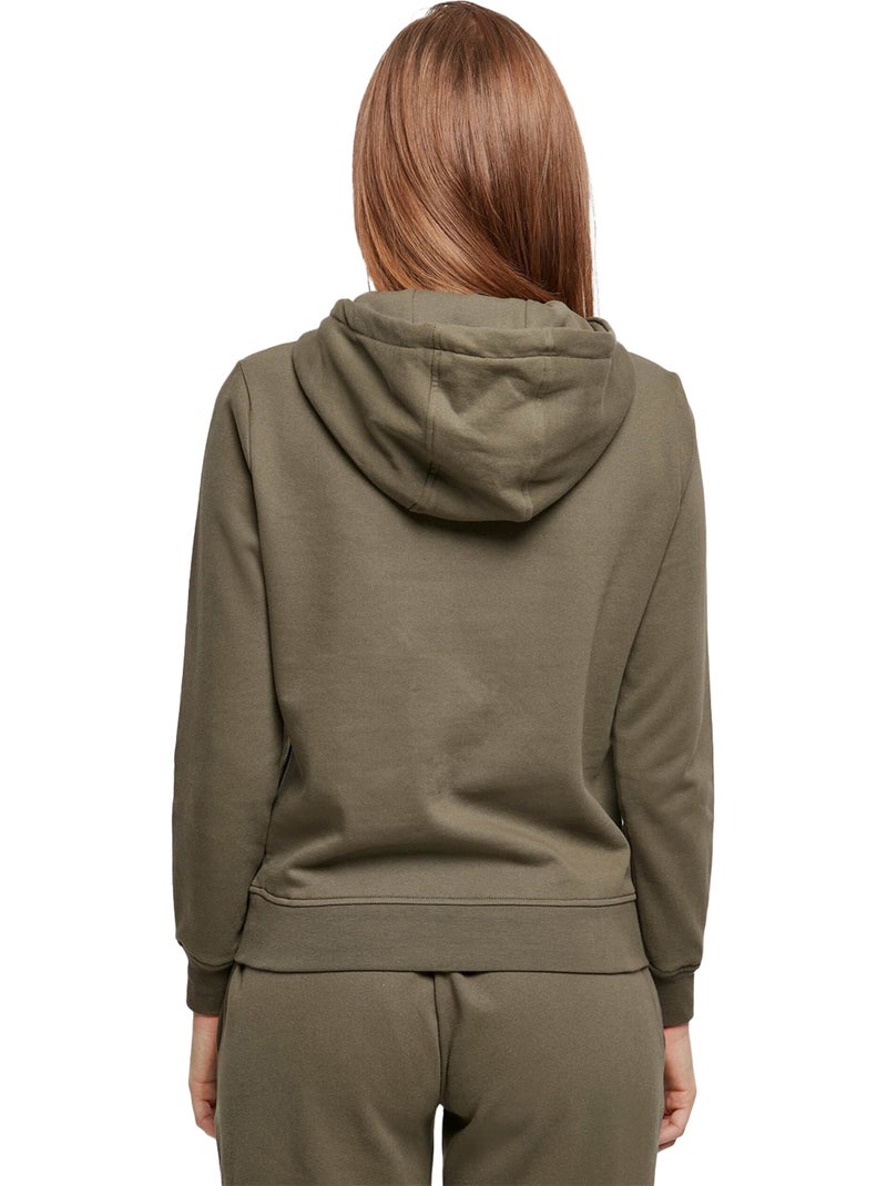 Sweat à capuche basic - build your brand Kaki - Kiabi