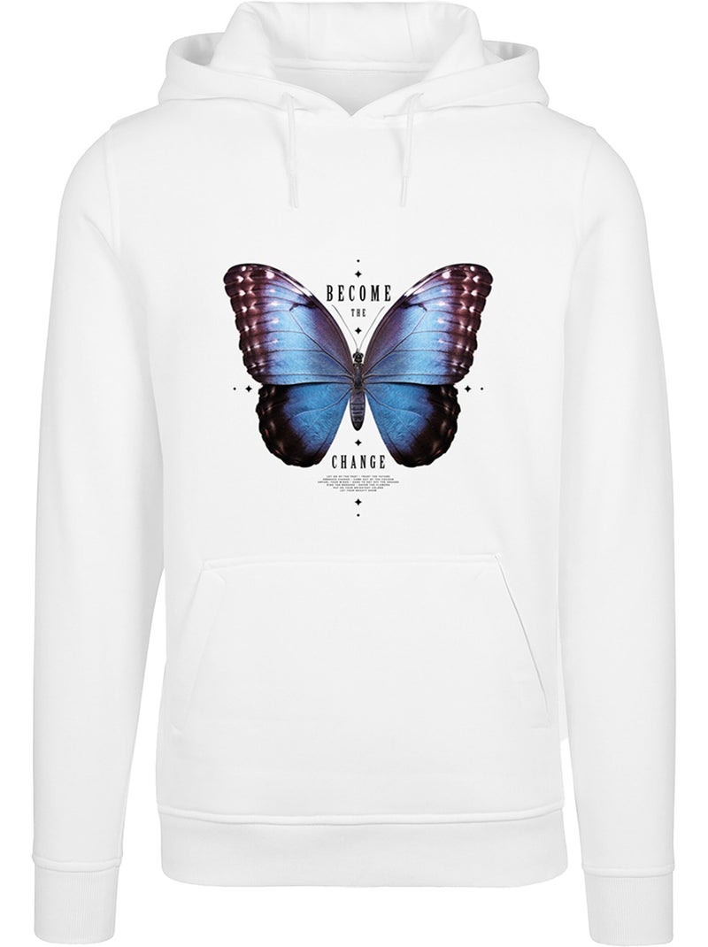 Sweat à capuche become the change butterfly - mister tee Blanc - Kiabi
