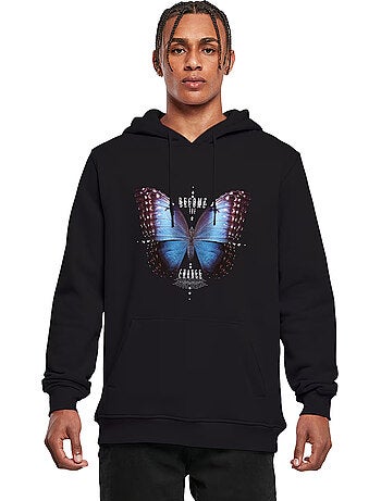 Sweat à capuche become the change butterfly - mister tee