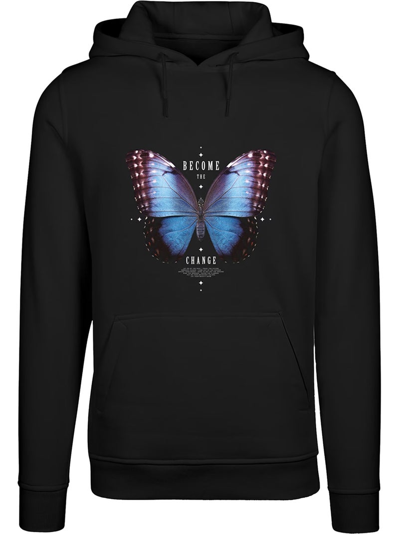 Sweat à capuche become the change butterfly - mister tee Noir - Kiabi