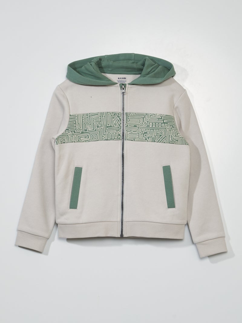 Sweat à capuche Beige - Kiabi