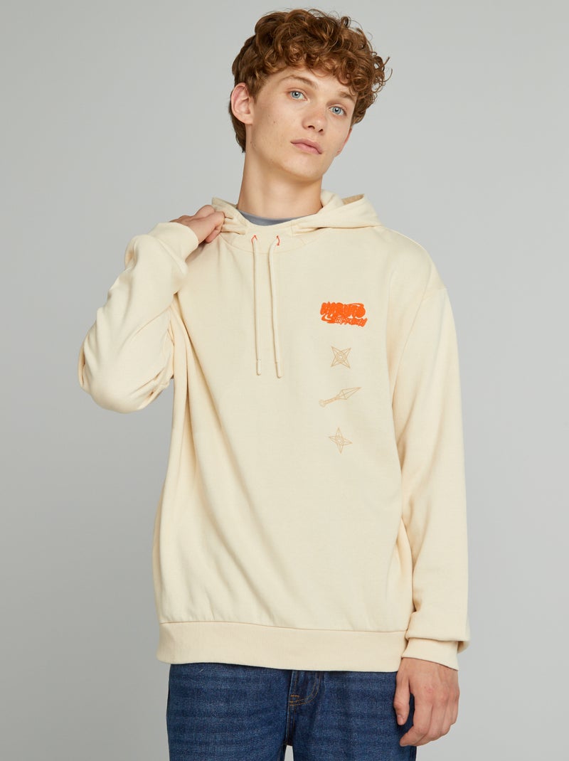 Sweat à capuche Beige - Kiabi