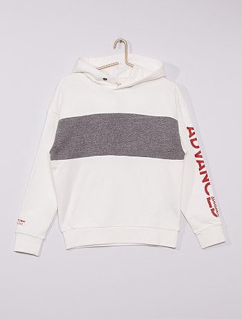 Sweat à capuche bicolore