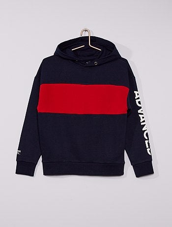 Sweat à capuche bicolore
