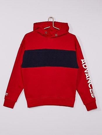 Sweat à capuche bicolore
