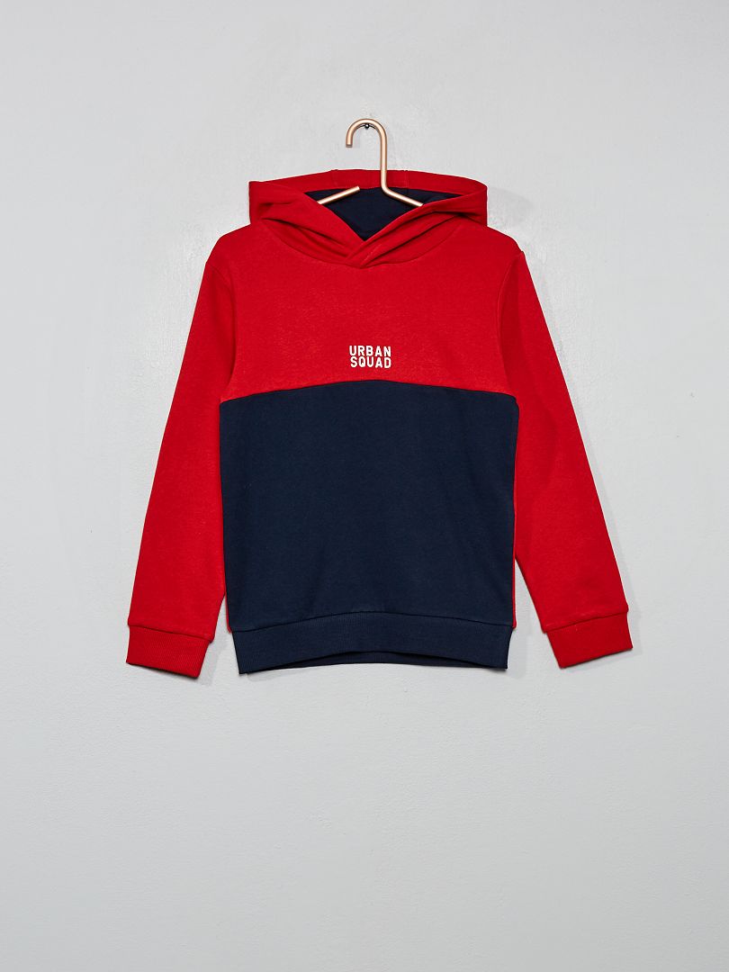 Sweat camionneur en molleton gratté - Rouge - Garçon - 12.00