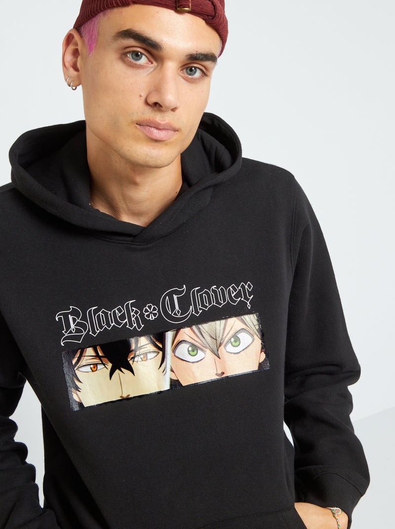 Sweat à capuche 'Black Clover' noir - Kiabi