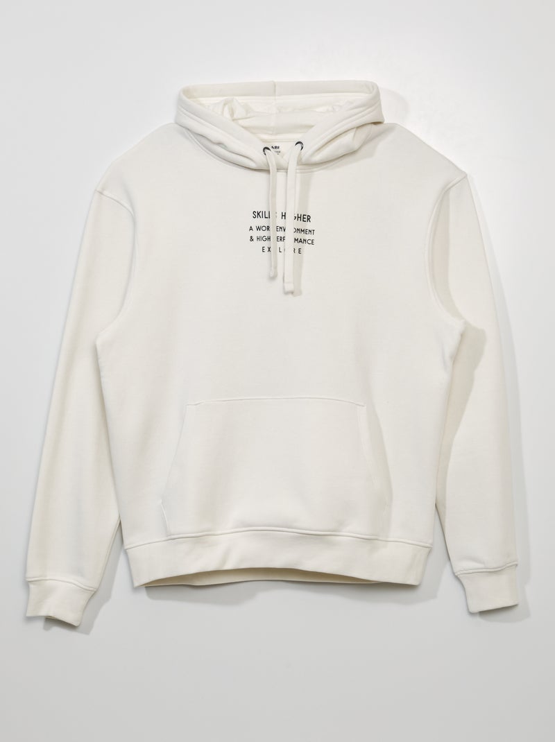 Sweat à capuche Blanc - Kiabi