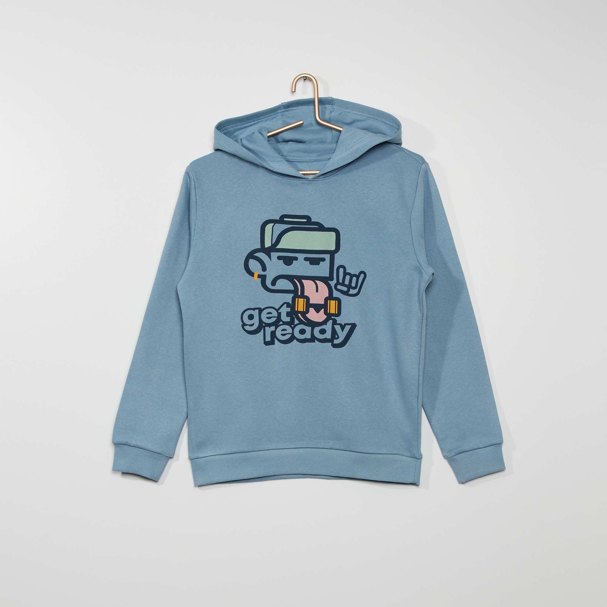 Sweat à capuche garçon adolescent - noir - Kiabi - 9,00€