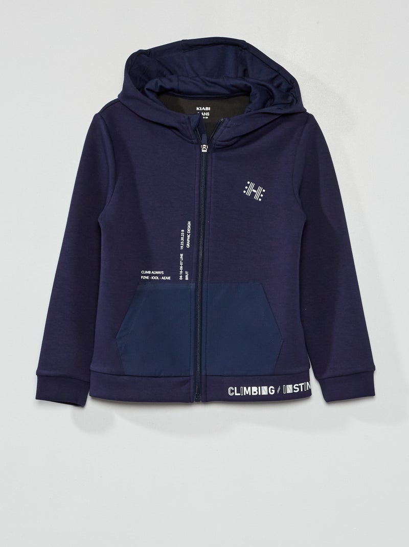 Sweat à capuche Bleu - Kiabi