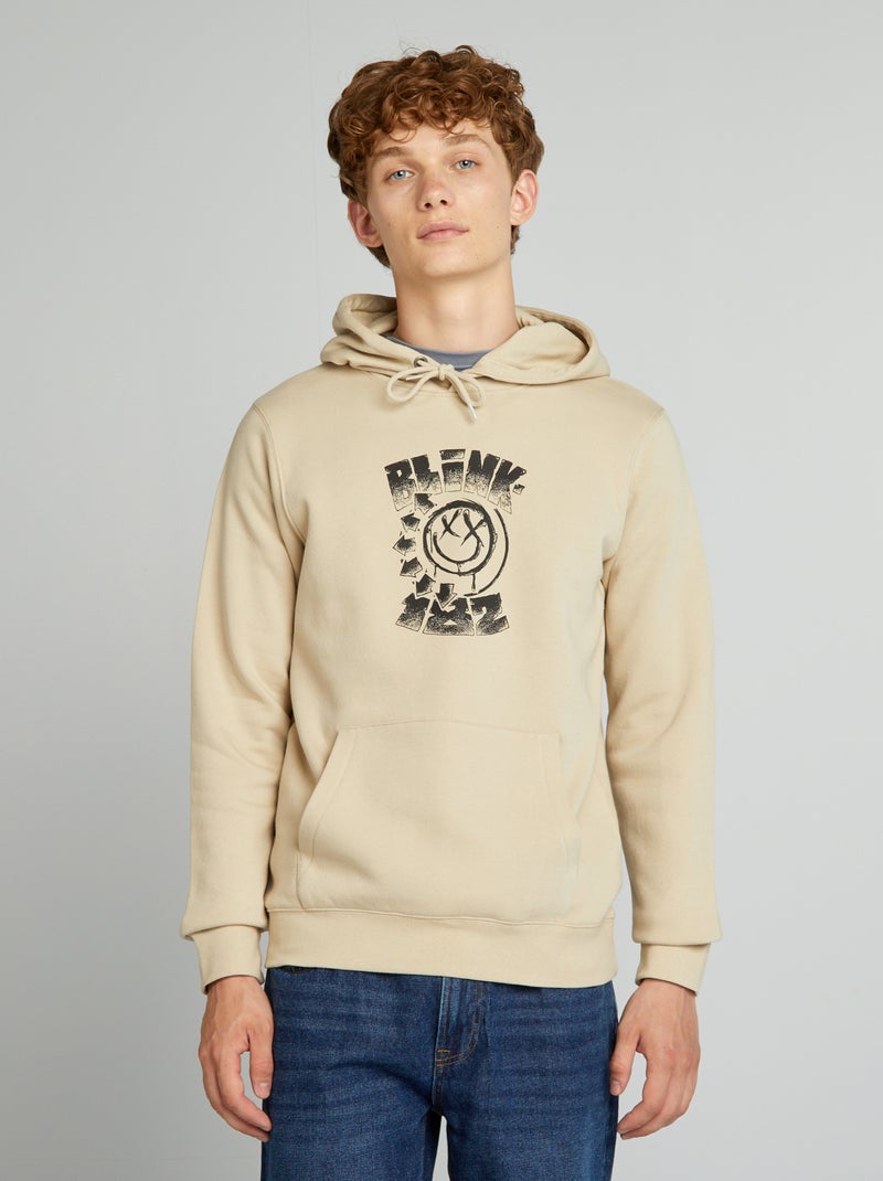 Sweat à capuche 'Blink 182' Beige - Kiabi