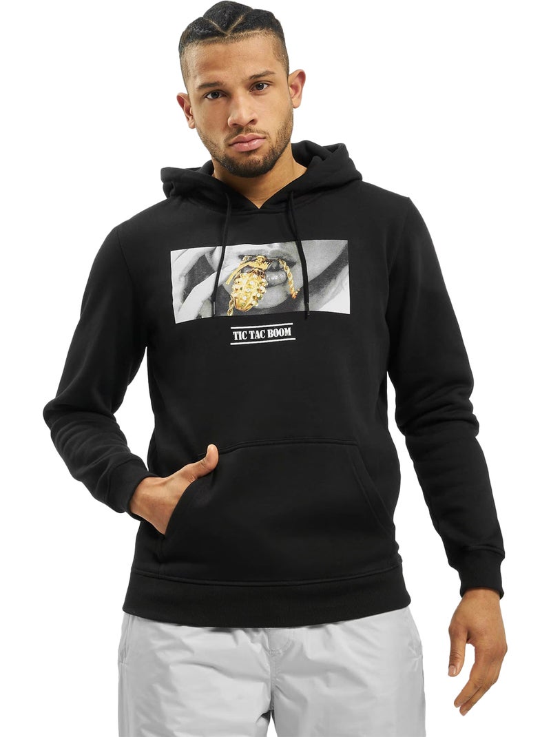 Sweat à capuche boom - mister tee Noir - Kiabi