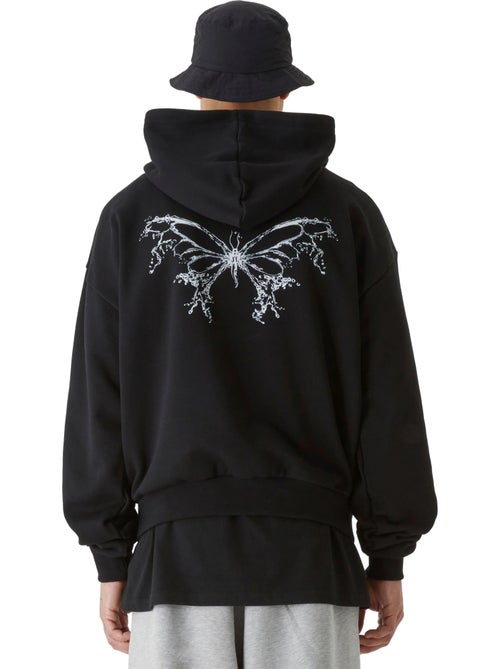 Sweat à capuche butterfly v.3 - lost youth - Kiabi