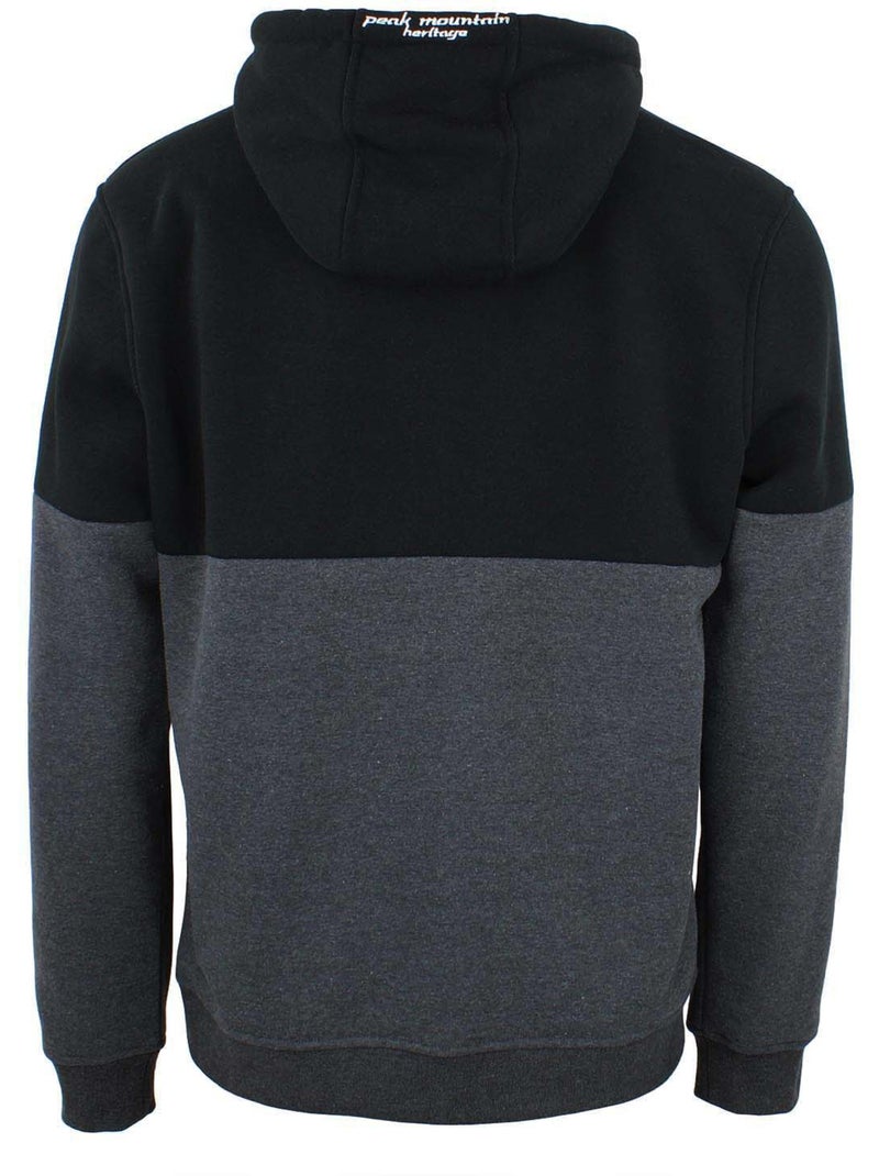 Sweat à capuche    CARLO - PEAK MOUNTAIN Noir Gris - Kiabi