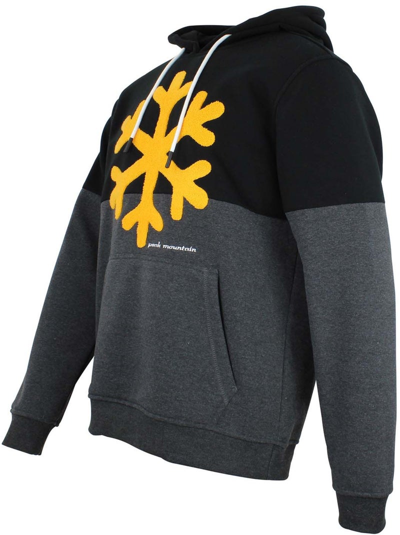 Sweat à capuche    CARLO - PEAK MOUNTAIN Noir Gris - Kiabi